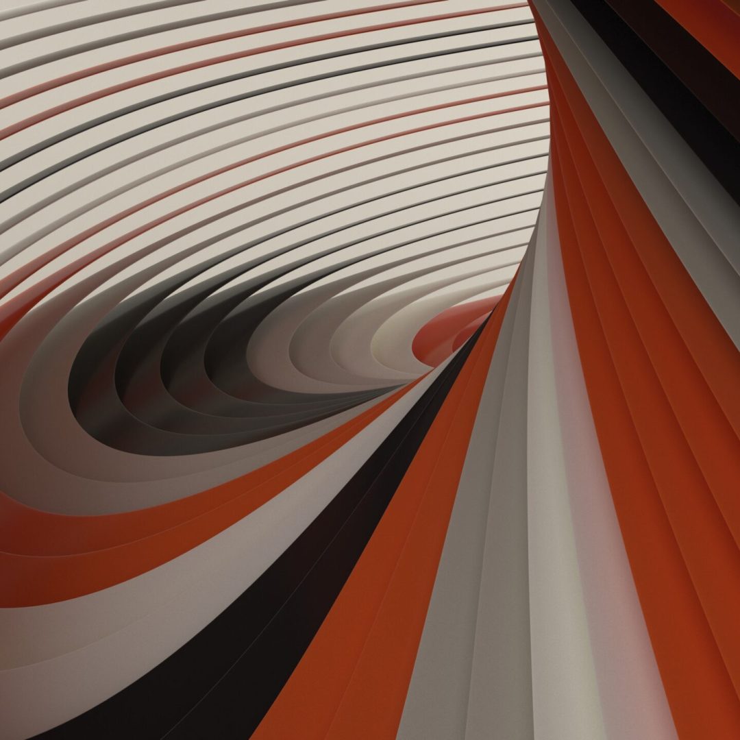 Render of 3D Geometric Abstract Twist Background